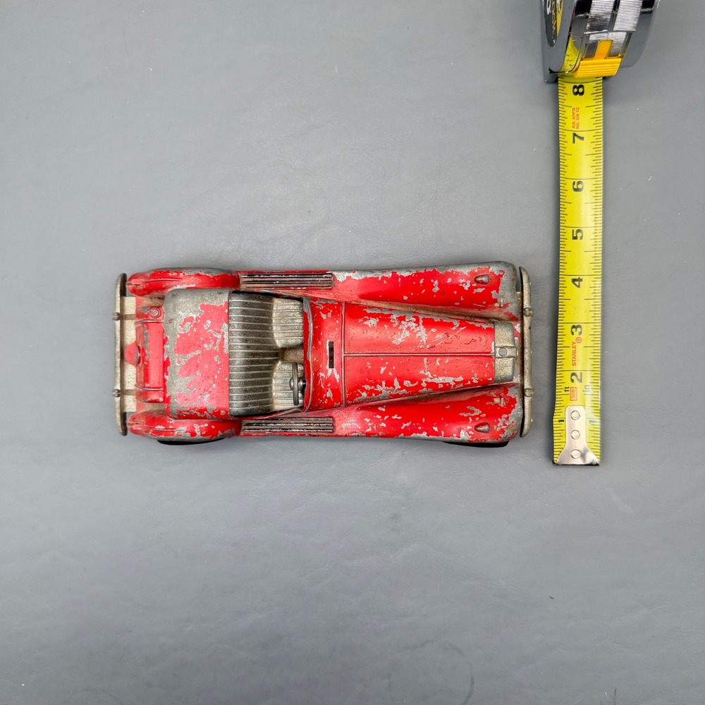 Vintage 1950's HUBLEY KIDDIE MG Type Sports Car 8.75" Red Diecast Toy - Picture 10 of 10